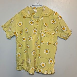 SUPER CUTE YELLOW EGG/HERBS EGG/ PAJAMA SET